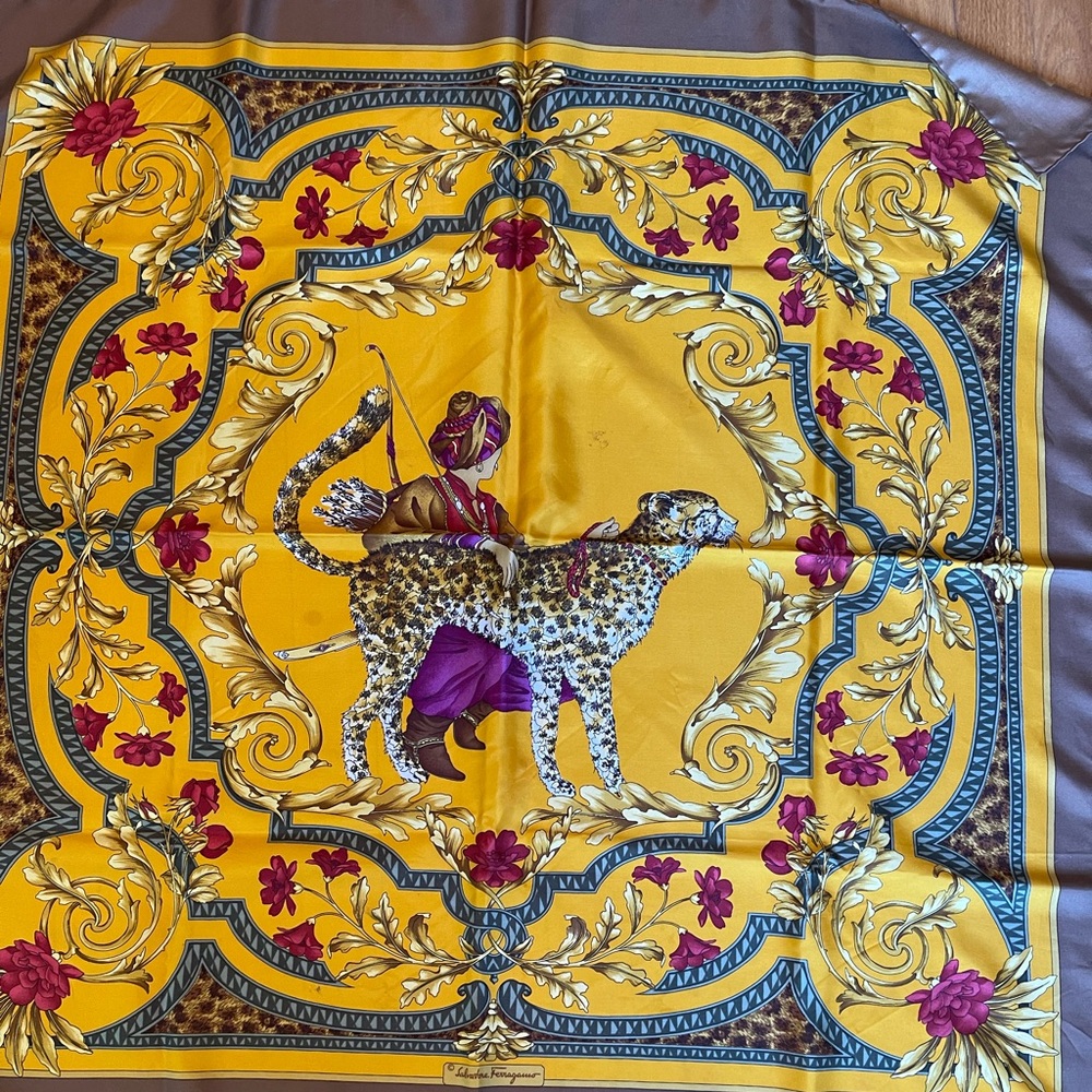 Salvatore Ferragamo Sultan and leopard scarf